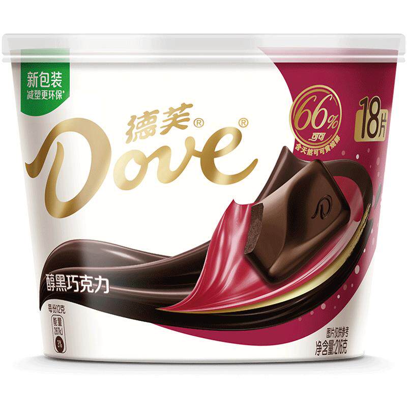 德芙醇黑66%纯正可可脂巧克力