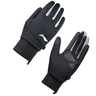 李宁骑行保暖手套男士冬季防寒自行车户外防风加绒加厚女骑车触屏