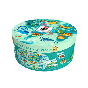 TOI儿童世界地图认知拼图礼盒恐龙历史地理亲子早教益智玩具5-9岁