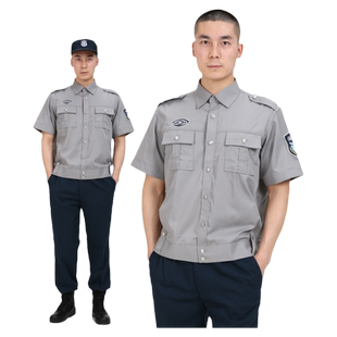 尼超酷保安服春秋夏套装物业酒店小区门卫保安制服长短袖衬衫全套