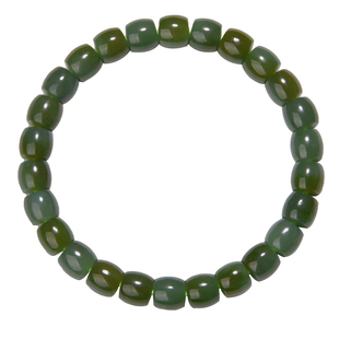 天然和田玉手串女款直切碧玉手链原创正品马年新款情人节礼物