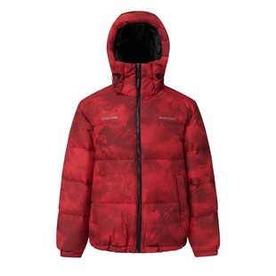 波司登2025冬新款新年红男短款连帽加厚羽绒服青少年时尚马到成功