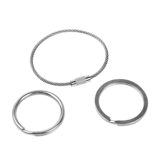 包邮1个ID304钥匙圈仓库酒店不锈钢铁环扁圈平钥匙牌钥匙扣窗帘环