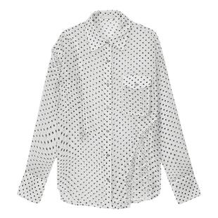 MOUSSY 2026夏季新品甜美温柔风波点撞色长袖衬衫女028JSA30-1028