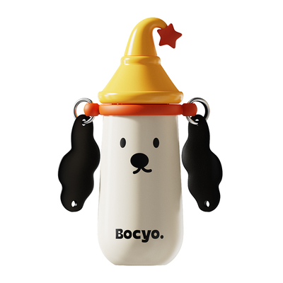 bocyo儿童可爱小狗手提保温杯
