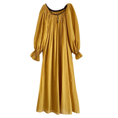 梭织棉睡裙花边拼接宫廷春秋