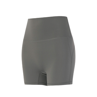 健身女孩裸感高腰瑜伽短裤夏季速干提臀普拉提训练运动三分裤外穿