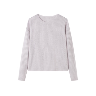 TKY SHOP圆领宽松针织衫女春秋新款慵懒风薄款毛衣女气质休闲上衣