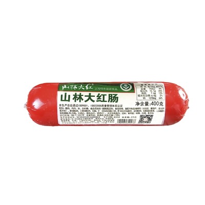 山林大红肠400g上海特产绿标三林香肠凉菜即食卤味熟食下饭。