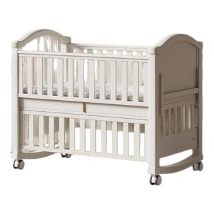 婴幼儿床实木新生宝宝bb多功能摇篮尿布台二合一可移动智能拼接床