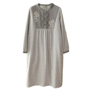 秋冬纯棉睡裙女2025新款加厚全棉睡衣大码长袖家居裙高级感可外穿