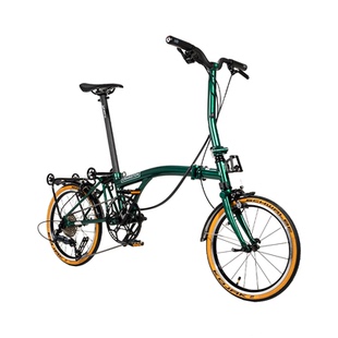 CRANSTON S9铝合金三折叠复古通勤折叠自行车成人超轻便携16寸9速