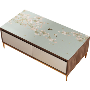 茶几垫桌垫防水防烫厚简约北欧风田园印花家用防尘电视柜网红桌布