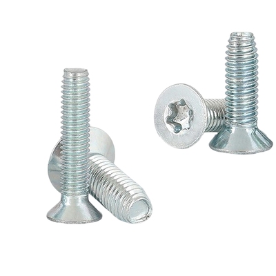 蓬发铁镀锌三角牙梅花沉头螺钉