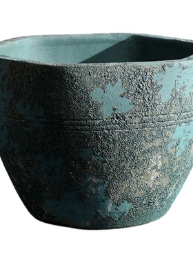 陶瓷大缸乌龟金鱼流水摆件睡莲盆