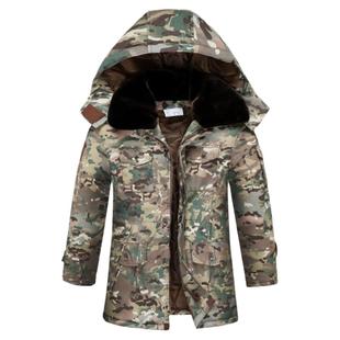 正品迷彩棉大衣加厚防水棉服套装军迷户外迷彩服棉袄棉裤防寒保暖