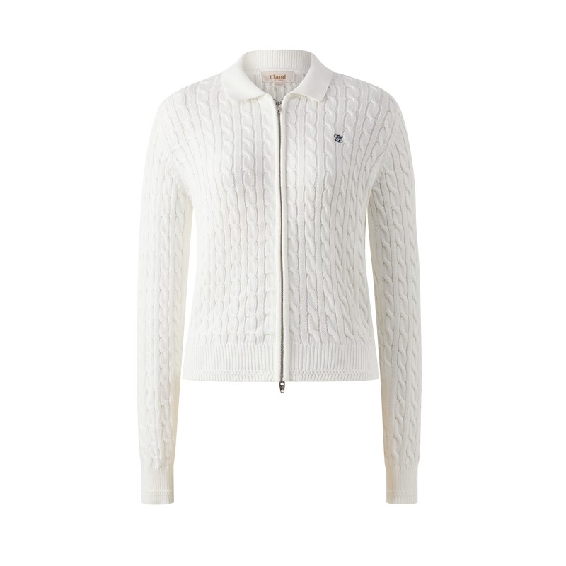 ELAND毛针织衫拉链开衫