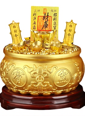 聚宝盆招财聚财纯铜存钱罐