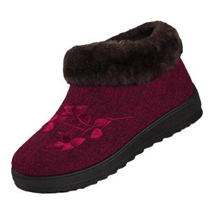 老北京布鞋女冬季加绒保暖防滑加厚老太太女士舒适妈妈老人棉鞋子