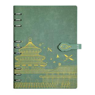 康奈尔5r记忆法笔记本本子2026年新款活页本大学生考研法考网格本大号加厚可拆卸方格活页纸初中生国潮不咯手