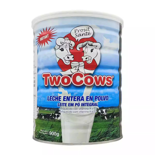 TWO COWS双牛奶粉成人中老年学生儿童全脂高钙奶900g*2罐荷兰进口