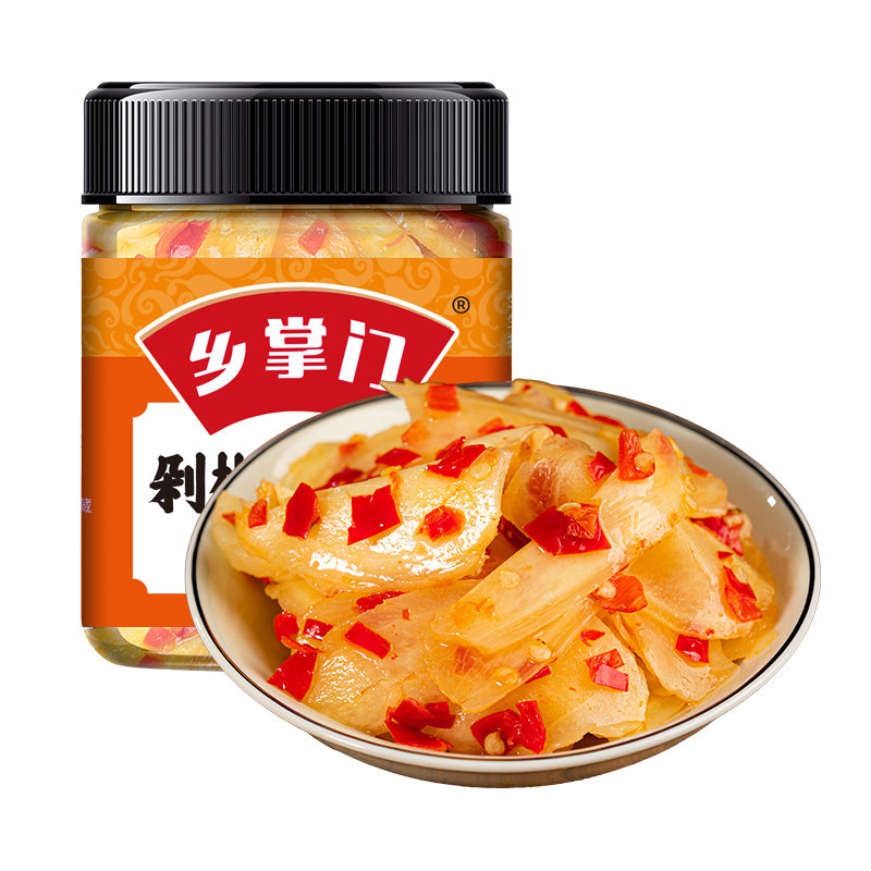 湖南剁椒生姜片腌制泡嫩姜下饭菜