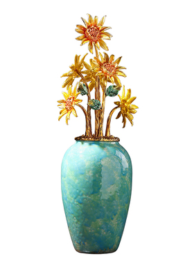 珐琅彩桌面装饰陶瓷摆件