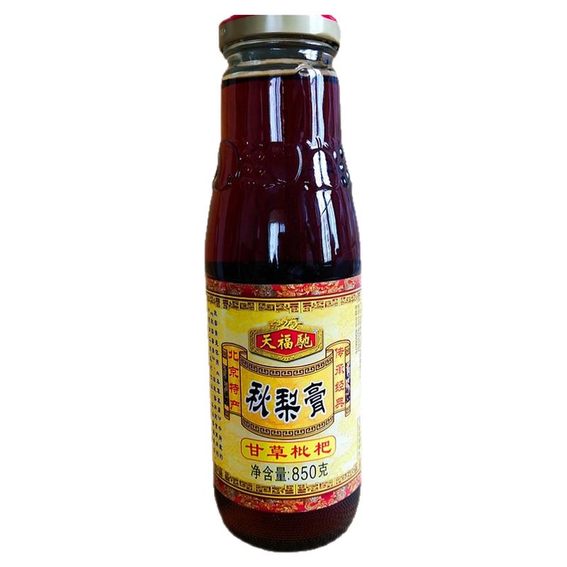 木糖醇秋梨膏天福驰北京特产甘草枇杷佳品雪梨膏850g瓶组合装包邮