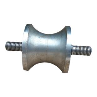 重型加厚2寸3寸4寸钢管轨道轮圆钢大圆弧U型滚轮钢丝绳导向定滑轮