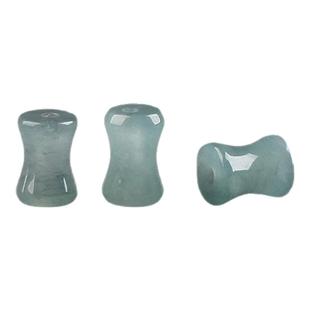 天然A货冰种翡翠蓝水竹节散珠手串男女士diy手工手链项链编织配饰