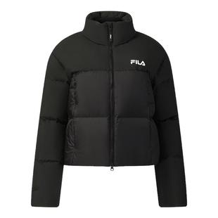FILA 斐乐官方女士羽绒服2025冬季新款休闲短款RGB-多彩羽绒外套
