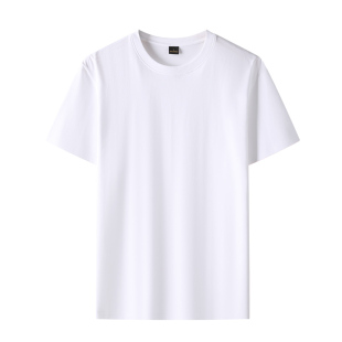 来图定制T恤班服圆领纯棉短袖DIY定做logo文化衫工作服多色可选