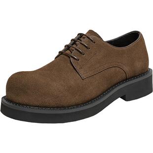 TATA他她男鞋2025冬新款纯色舒适百搭休闲鞋皮鞋厚底鞋子NGD01CM5