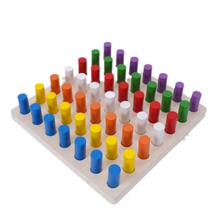 插孔圆柱体插棍积木玩具插座拔洞早教宝宝感统教具婴儿蒙氏插洞木