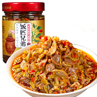 饭匹兄弟酸辣鸡杂酸豆角湖南特产剁椒辣椒酱下饭菜香辣拌饭酱瓶装