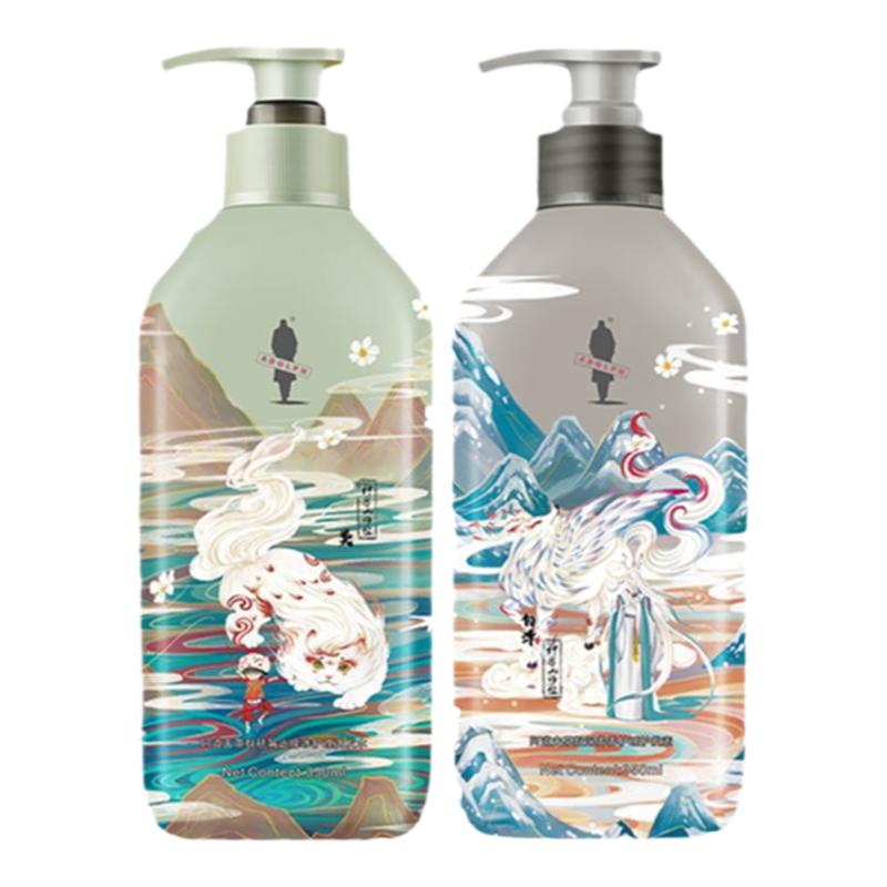 【王一博同款】阿道夫山海經(jīng)茶麩洗發(fā)水護(hù)發(fā)套裝女去屑止癢控油男