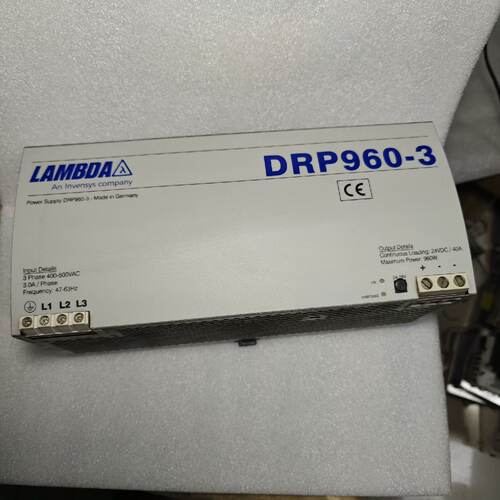 溢价-DRP960-3 LAMBDA导轨电源380/24V40A