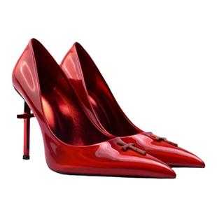 Colorful Bridge丨Crucifix十字架系列Vampire尖头红色婚鞋高跟鞋