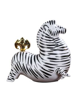 马年马上有福陶瓷马摆件创意礼物