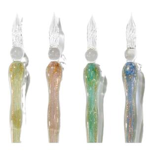 TACCIA仲林 日本金色浪漫系列玻璃笔蘸水笔沾水笔手工水晶书写绘画试色签字笔套装复古学生用高颜值礼物文艺