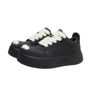 【严浩翔 张云雷同款】LeStream喷绘大头厚底德比鞋黑武士休闲鞋