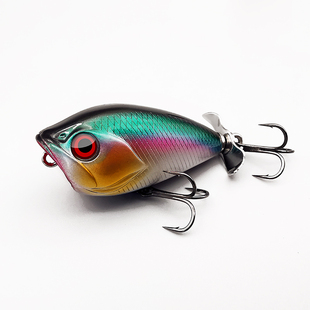 出口日本 4.5厘米9克远投噪音螺旋桨波爬硬饵路亚水面系波趴翘嘴