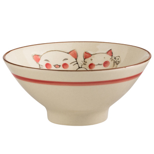 釉下彩斗笠饭碗家用小号个人专用碗好看儿童面碗陶瓷餐具日式饭碗