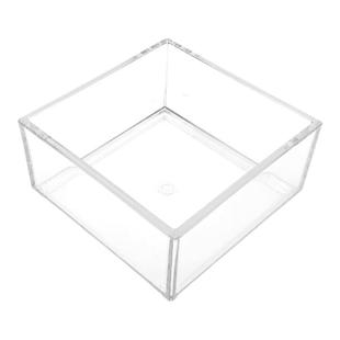 寄居蟹水盆泡澡盆高透彩色食盆正方形长方形防溺水大号小号