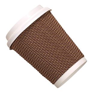 一次性瓦楞纸杯8/14/16A加厚咖啡杯饮料带盖奶茶杯定制定做印logo