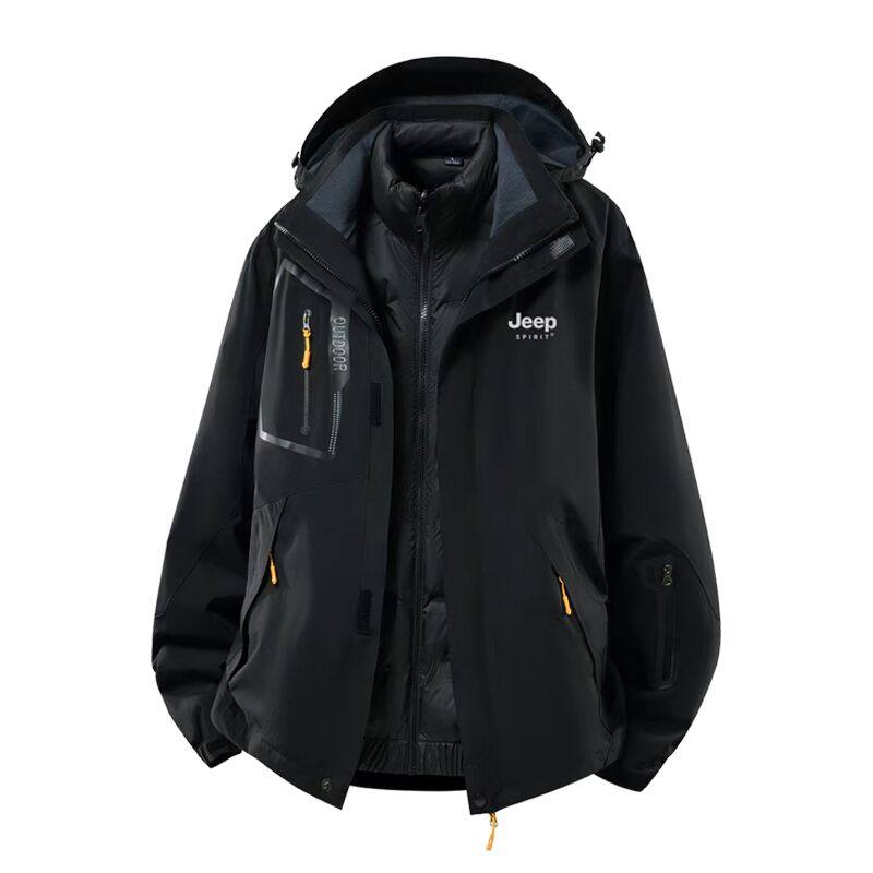 JEEP吉普冲锋衣男2026新款羽绒服冬季三合一防风防寒保暖滑雪外套