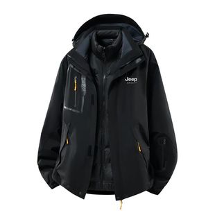 JEEP吉普冲锋衣男2026新款羽绒服冬季三合一防风防寒保暖滑雪外套