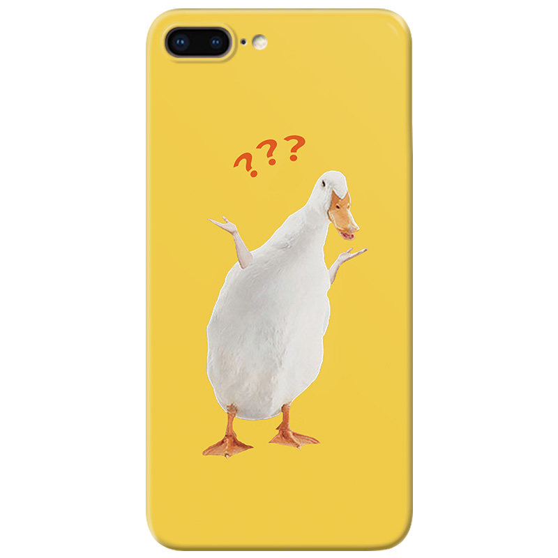 一只呆鹅适用iPhone7/8plus苹果X手机壳6s卡通XR可爱xsmax大鹅se第二2三3代女款防摔软