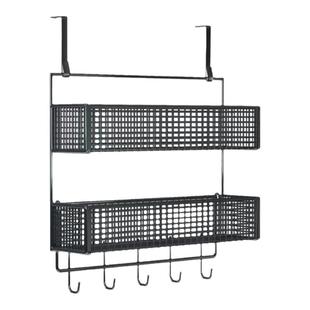 卧室门口侧挂衣架免打孔门后挂钩壁挂墙上置物架衣帽杂物收纳神器