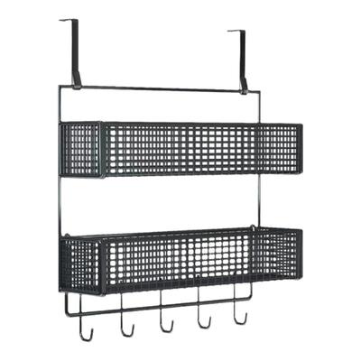 卧室门口侧挂衣架免打孔门后挂钩壁挂墙上置物架衣帽杂物收纳神器